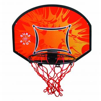 Sure Shot Kids - Canasta de baloncesto para niños, color naranja, negro y rojo