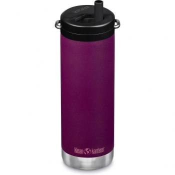 Botella térmica Klean Kanteen Insulated TKWide de 16 oz (473 ml) con tapón Twist Cap morado