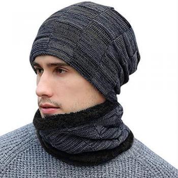 BOYOU Unisex Hombres/Mujeres Invierno Cálido Sombrero de Punto Al Aire Libre de Felpa Engrosamiento Gorro de Punto Sombrero de Esquí para el Invierno