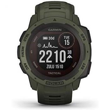 Garmin Instinct Tactical Solar, Reloj GPS resistente con carga solar y funciones tácticas - Verde militar