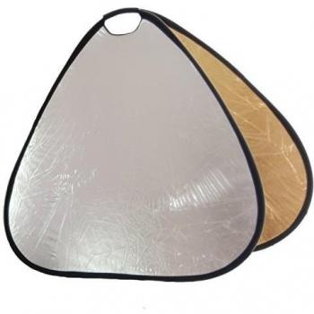 DynaSun 12327 TRIANG 110 Reflector Plegable con Mango de Plata/Oro