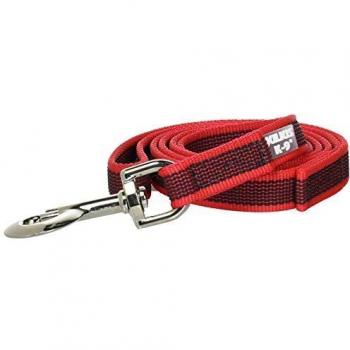 Correa para Perro Julius-K9 Engomada y Antideslizante con Asa, 120x2cm, Color Rojo