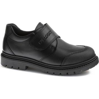 Pablosky 728410 - Zapatos de niño en piel con puntera reforzada y cierre adherente, color negro