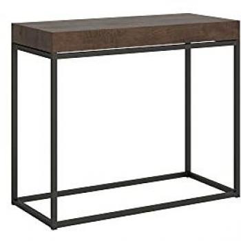 Consola Extensible Nordica 90x40/300 cm Estructura Nogal Antracita