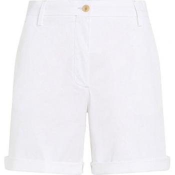 Pantalón Corto Chino Tommy Hilfiger para Mujer, Blanco, Talla 42, Regular Fit con Logostickerei