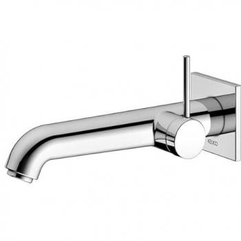 Mezclador Monomando Empotrado para Lavabo Keuco IXMO Soft, 225 mm, Roseta Cuadrada, Color Cromado