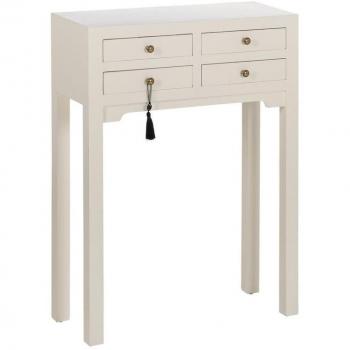 Consola Blanco Madera de abeto Madera MDF 63 x 26 x 85 cm