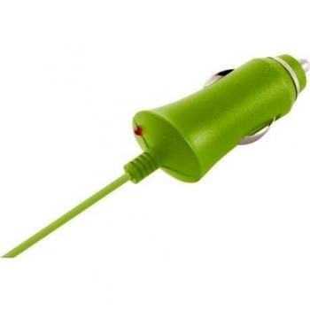 Ksix B1740CR02VE - Cargador de coche 1A Micro USB, color verde