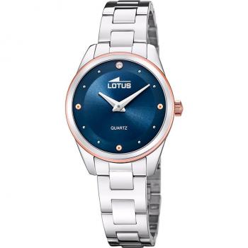 Reloj Lotus Trendy 18795/2 para Mujer, Esfera Azul, Acero Plateado