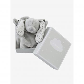 Vertbaudet peluche doudou conejito y caja regalo gris unica