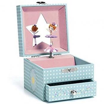 DJECO- Caja de música Bailarina Delicada Cajas, Multicolor