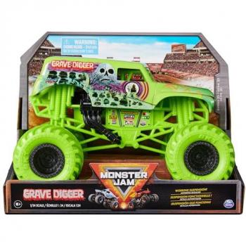 Monster Jam - Vehículo Die Cast 1:24 Grave Digger Monster Truck Oficial para Niños 3 Años +