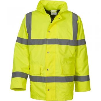 Yoko Mens High Vis Classic Waterproof Motorway Jacket Yellow