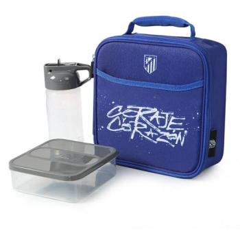 Nevera Portátil Blanda Térmica Atlético de Madrid Azul + Botella y Tupper