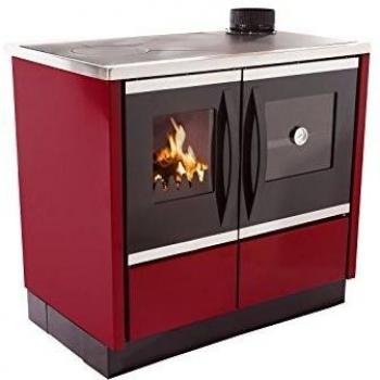 PURLINE Cocina de leña con Acero esmaltado Rubina