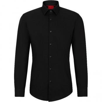 HUGO Slim Fit Black Business Shirt 'Jenno' Size 42