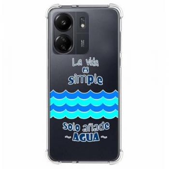 Funda Antigolpes de Silicona para Xiaomi Poco C65 con Diseño de Agua y Dibujos