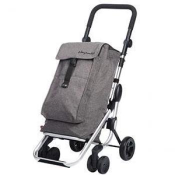 CARRO COMPRA PLAY PLEGABLE GO UP GRIS TEXTURED