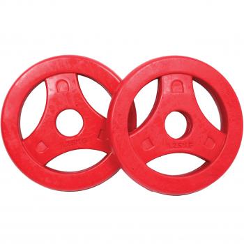 Tunturi Weight Plates Discos Pesas, Unisex Adulto, Rojo, 1.25 kg