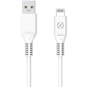 Cable USB Celly RTGUSBLIGHT de 1 metro en color blanco