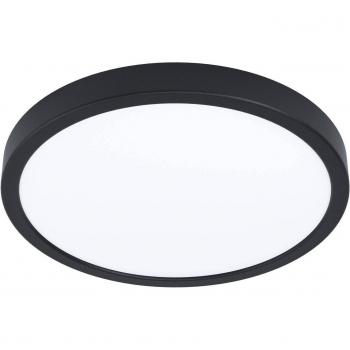 Lámpara de Techo LED Inteligente EGLO Fueva-Z, Ø 28,5 cm, Aluminio Negro, Control por Voz y App, Luz Regulable (Cálida - Fría), IP44