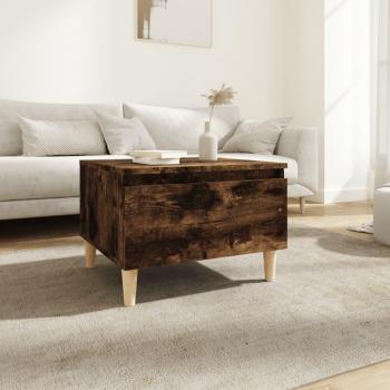 Mesa auxiliar de madera contrachapada roble ahumado 50x46x35 cm