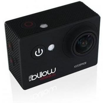 Cámara Deportiva Billow XS600PROB - 4K Ultra HD, 16 MP, Ángulo de 170º, Batería de 1050mAh, MicroSD hasta 32GB, Sumergible hasta 30m - Color Negro