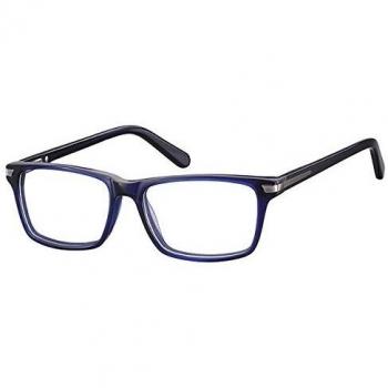 Rectángulo Montura Completa Plástico Azul Gafas Recetadas para Hombre - SmartBuy Collection
