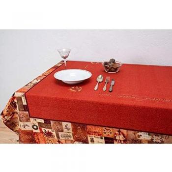 Boheme Mantel Navidad ADVIENTO TABLECOTH, 100% Algodón, Beige, 160 x 250