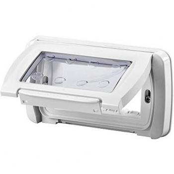 Placa Estanca Gewiss IP55 4 Modulos Blanca Nuvola Top System