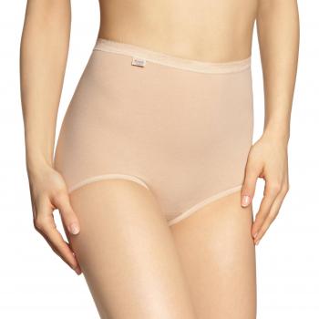 Bragas Maxi Sloggi Basic+ - Pack de 2 unidades en algodón beige con borde elástico