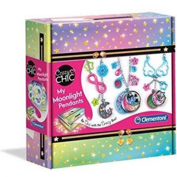 Clementoni - Crazy Chic - 18584 - My Moonlight Pendants, juego pulseras y abalorios infantil, a partir de 7 años