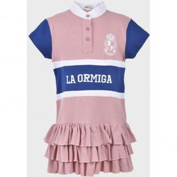 Vestido de bebé niña tipo polo en rosa