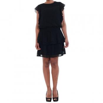 Vero Moda Vestido Mujer S Negro 10193957 VMARUBA S/S Short Dress SB8 Black