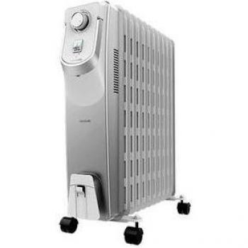 Cecotec ReadyWarm 11000 Space 360 Radiador de Aceite, 2500W, 11 Elementos, con Ruedas, Blanco