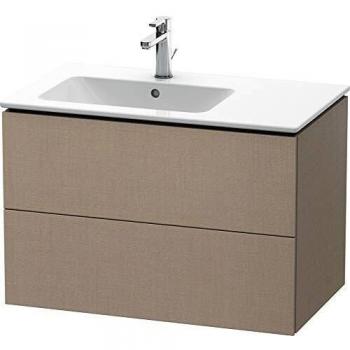 Mueble de baño Duravit L-Cube 82x48,1cm, 2 cajones, lavabo a la izquierda, color lino