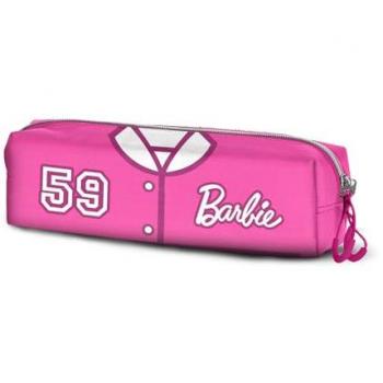 Estuche Portatodo Cuadrado Fan 2.2 Barbie Varsity Karactermania - Tamaño 22 x 9 cm, color rosa