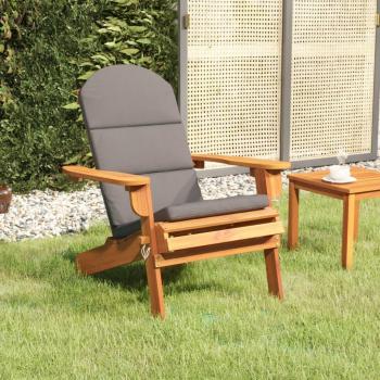 Adirondack Garden Chair with Cushions Solid Acacia Wood