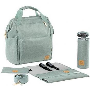 LÄSSIG Mochila cambiador para bebé con accesorios/Goldie Backpack Verde