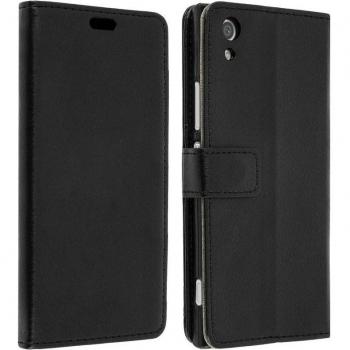 Funda Libro Billetera Negra para Sony Xperia XA1