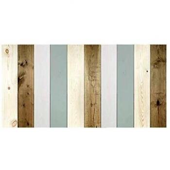 Decowood - Cabecero Vintage para Cama de Dormitorio, Madera de Pino, Combinado Multicolor Verde Azulado - Fabricado a Mano en España - Medidas 200 x 80 cm