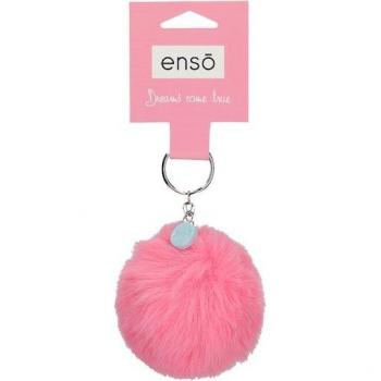 Llavero Enso pompón rosa