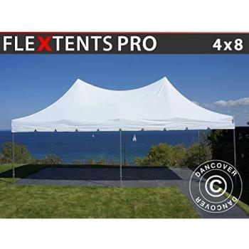 Carpa Plegable Rápida FleXtents Pro Peak Pagoda 4x8m Blanca Impermeable