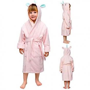 Twinzen Albornoz de Baño Unicornio Niño y Niña - Talla 1 - 12 Años
