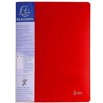 Exacompta 88405E - Carpeta de 40 fundas, A4, color rojo