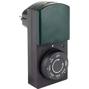 Temporizador Mecánico IP44 Negro/Verde