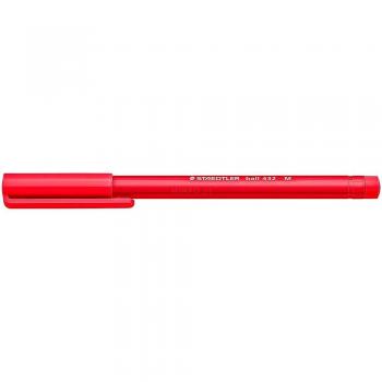 Bolígrafo Staedtler Ball 432 - Punta de Bola 0.45mm - Tinta Indeleble - Color Rojo - Lote de 10 unidades
