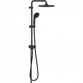 Columna de Ducha Grohe Vitalio Start 250 Flex con Desviador, Montaje en Pared, Negro Mate, Ahorro de Agua y Sistema Antical