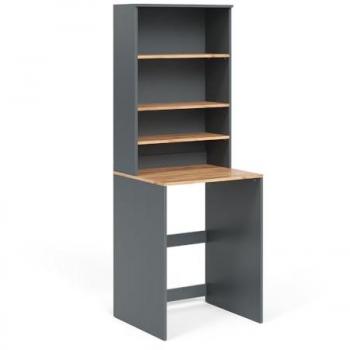 Mueble para Lavadora Viktor Antracita/Roble Dorado 66 x 88.2 cm con Estante y Almacenamiento Adicional