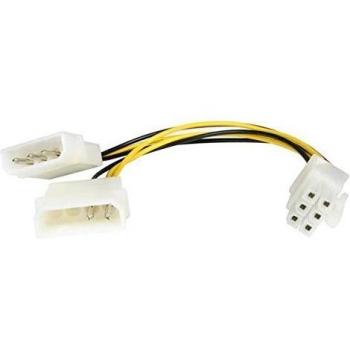 StarTech.com LP4PCIEXADAP Cable 15cm Adaptador LP4 a PCI Express 6 Pin Tarjeta Gráfica